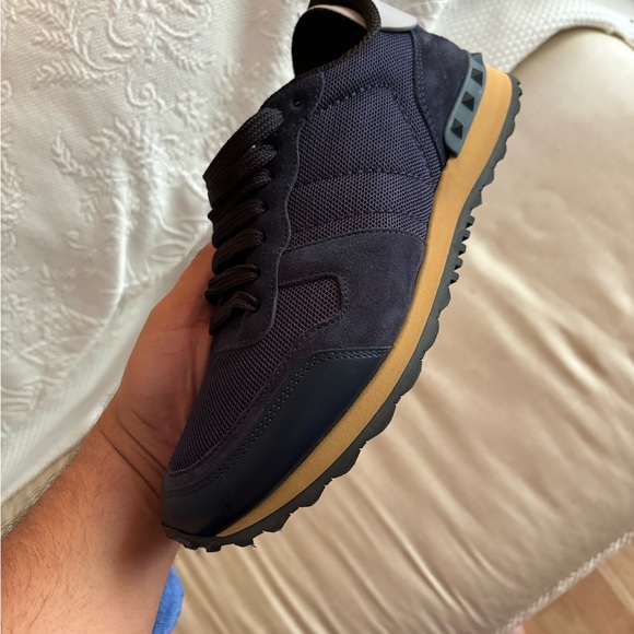 Valentino Men's Rockrunner Sneakers in Night Marine/Grey - Picture 2 of 5